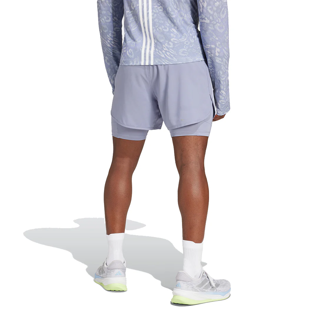 adidas Men Own The Run Excite 3-Stripes 2-In-1 Shorts | JD2321 - Image 3