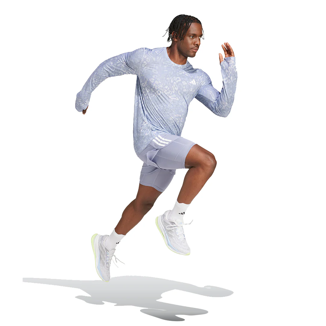 adidas Men Own The Run Excite 3-Stripes 2-In-1 Shorts | JD2321 - Image 7