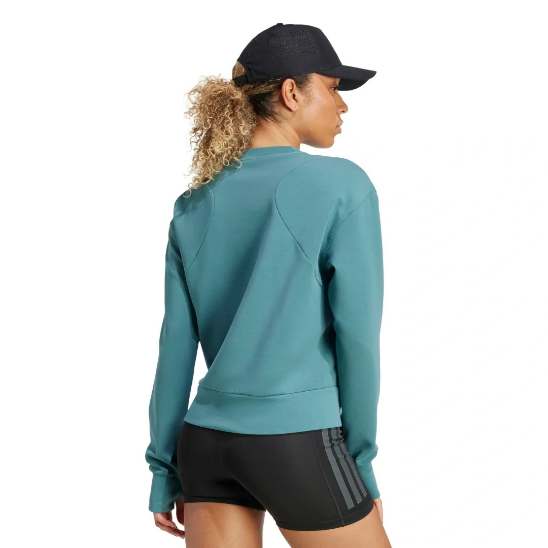 adidas Women D4T Knit Crew | JW3395 - Image 2