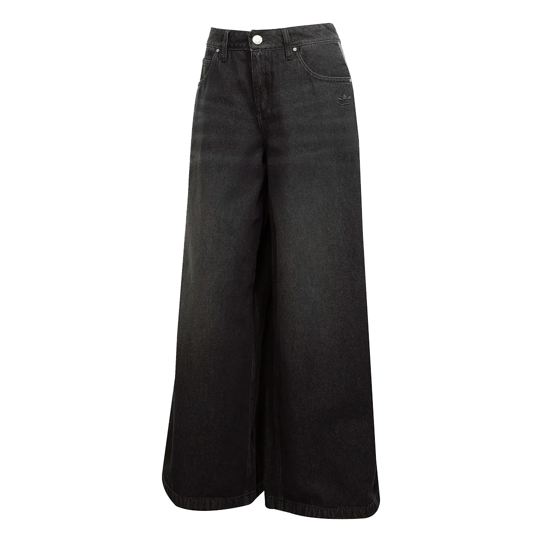 adidas Women Denim Wide Pants | JV7453 - Image 3