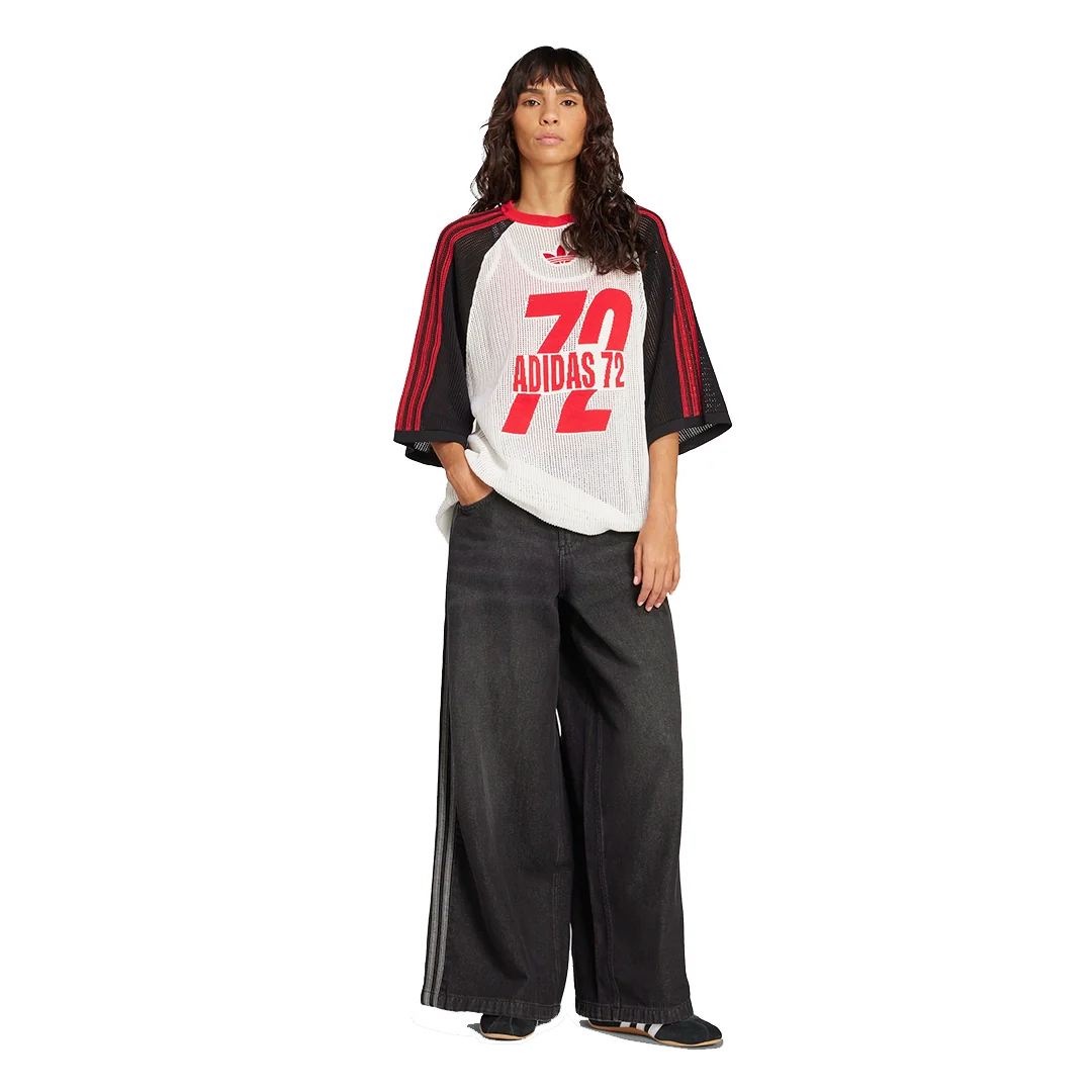 adidas Women Denim Wide Pants | JV7453 - Image 4