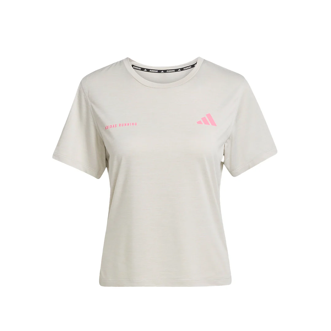 adidas Women On The Run Melange Tee | JN9606 - Image 3
