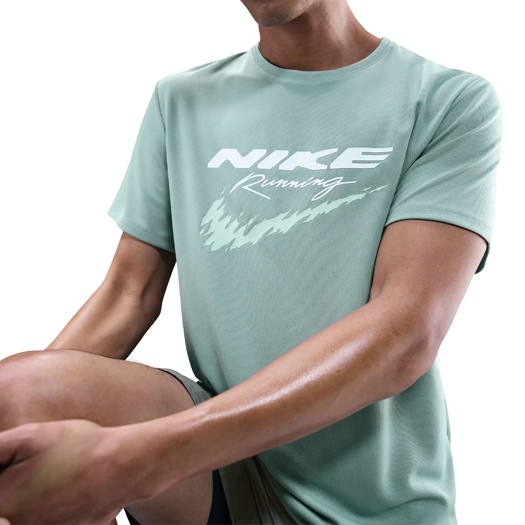 Nike Men Miler Dri-FIT UV Running Top | HV2136-017 - Image 5