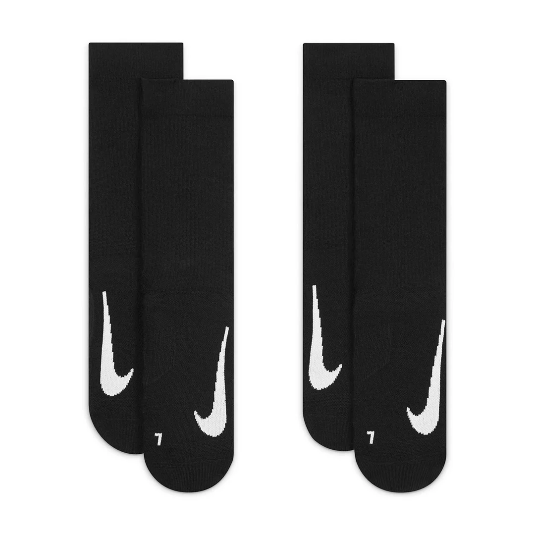 Nike Unisex Court Multiplier Cushioned Tennis Crew Socks 2 Pairs | SK0118-010 - Image 3