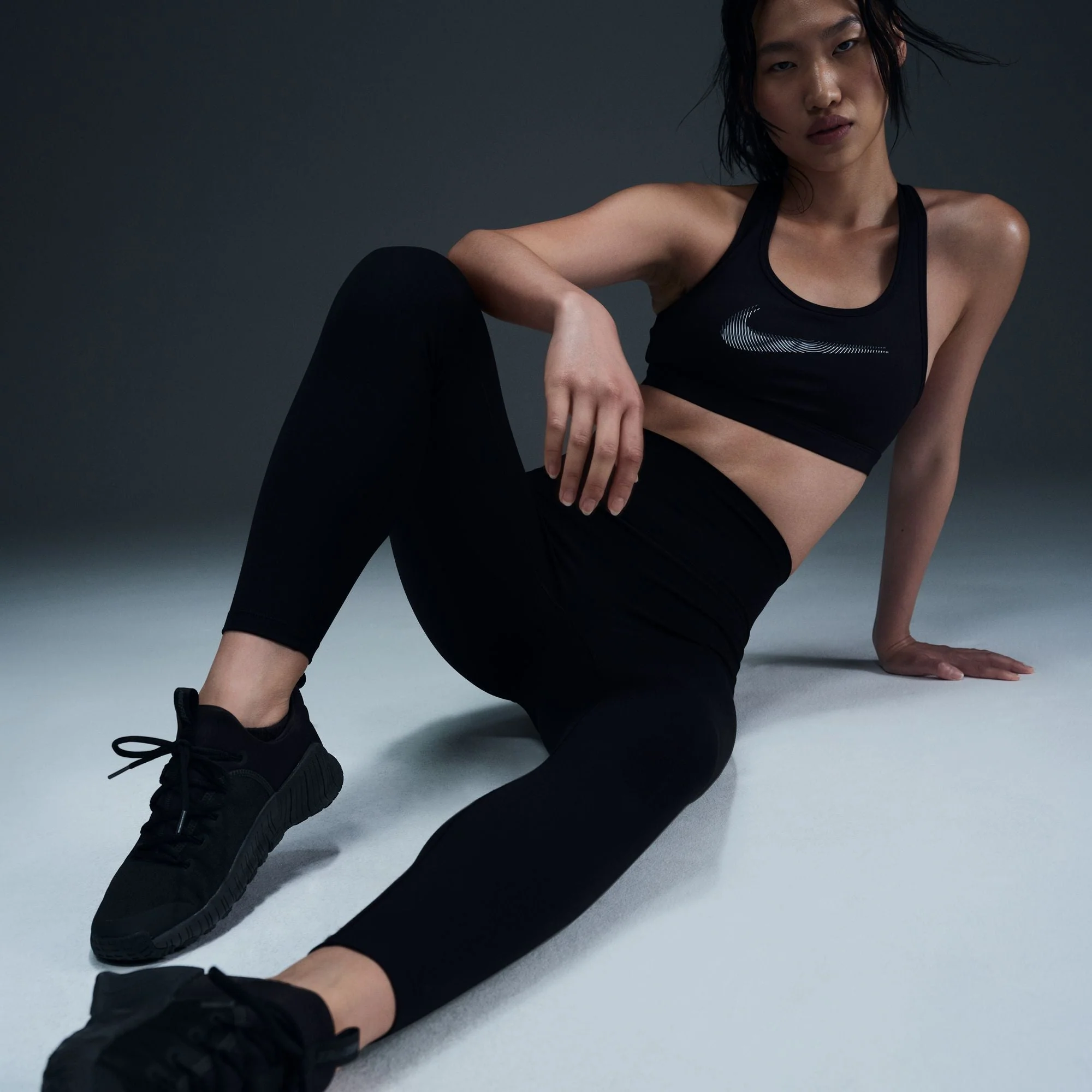 Nike Women One Seamless Front High-Waisted Full-Length Leggings | HJ9196-010 - Image 3
