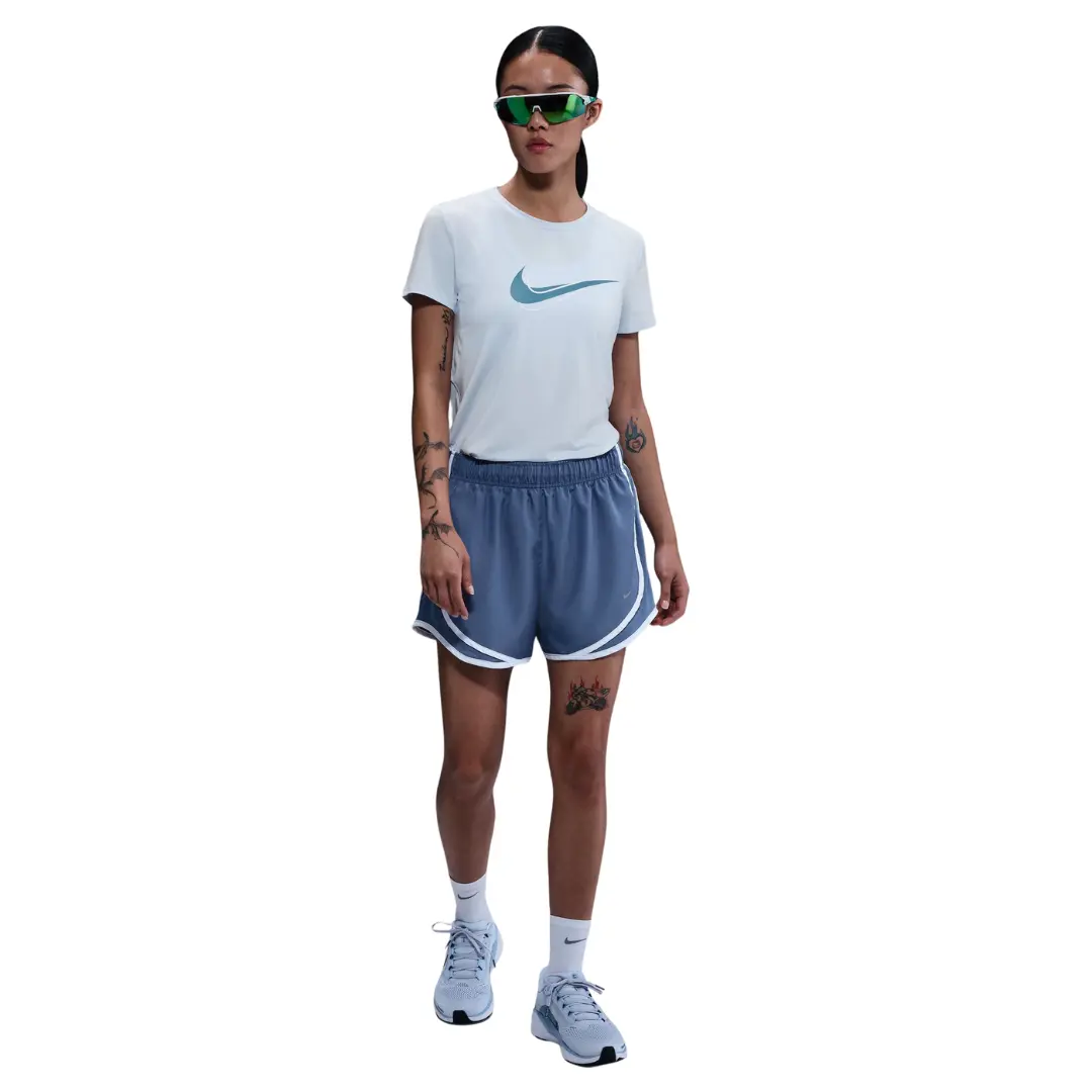Nike Women One Swoosh Dri-Fit Short-Sleeve Running Top | HJ2205-423 - Image 4