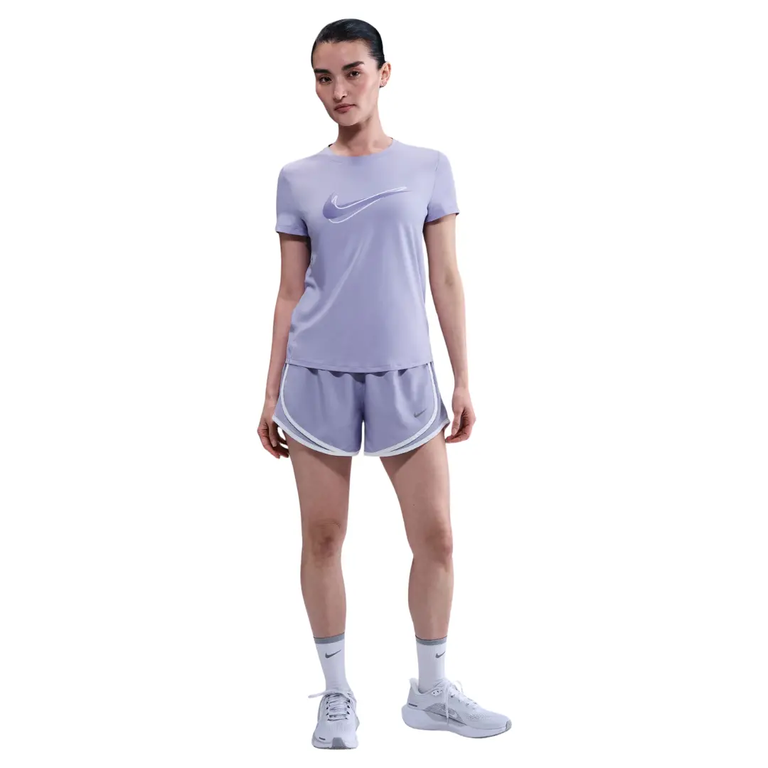 Nike Women One Swoosh Dri-Fit Short-Sleeve Running Top | HJ2205-533 - Image 4