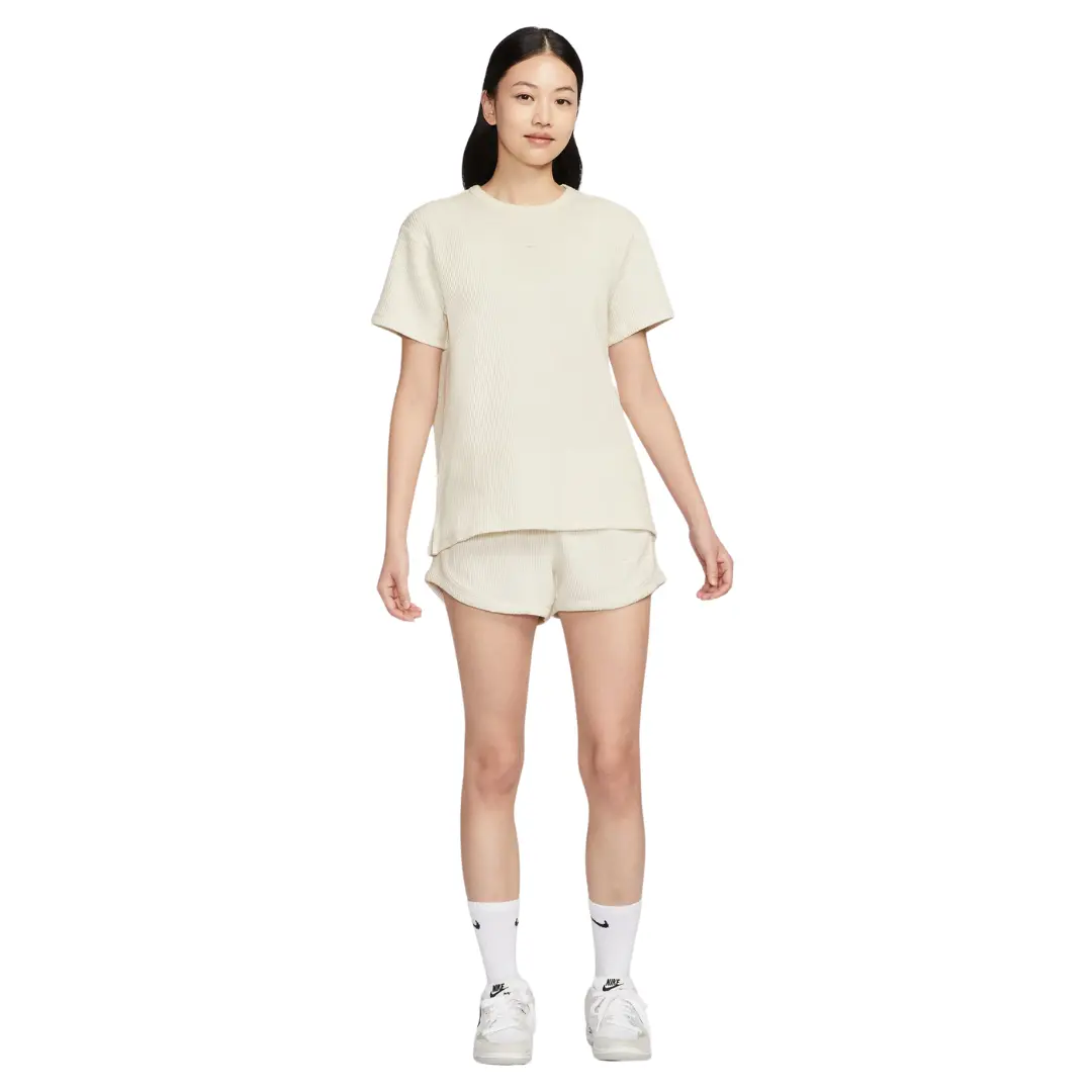 Nike Women Sportswear Chill Waffle Loose Short-Sleeve Top | HJ3839-133 - Image 6