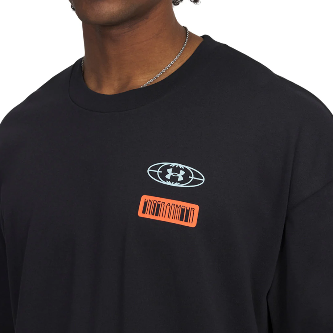 Under Armour Men Heavyweight Hoops Mix Tape Short Sleeve | 1390189-001 - Image 3