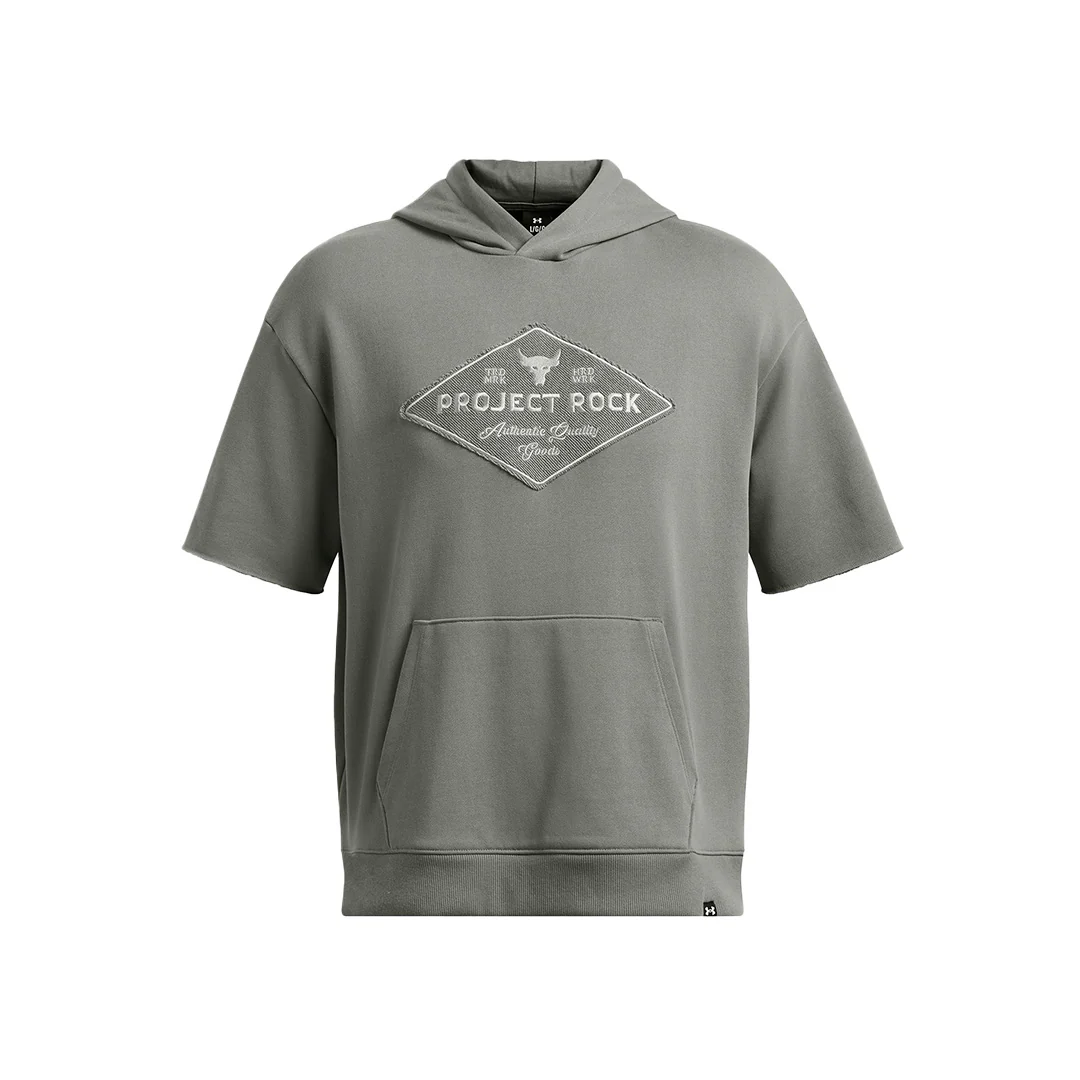 Under Armour Men Project Rock Heavyweight Short Sleeve Hoodie | 1386900-709 - Image 3