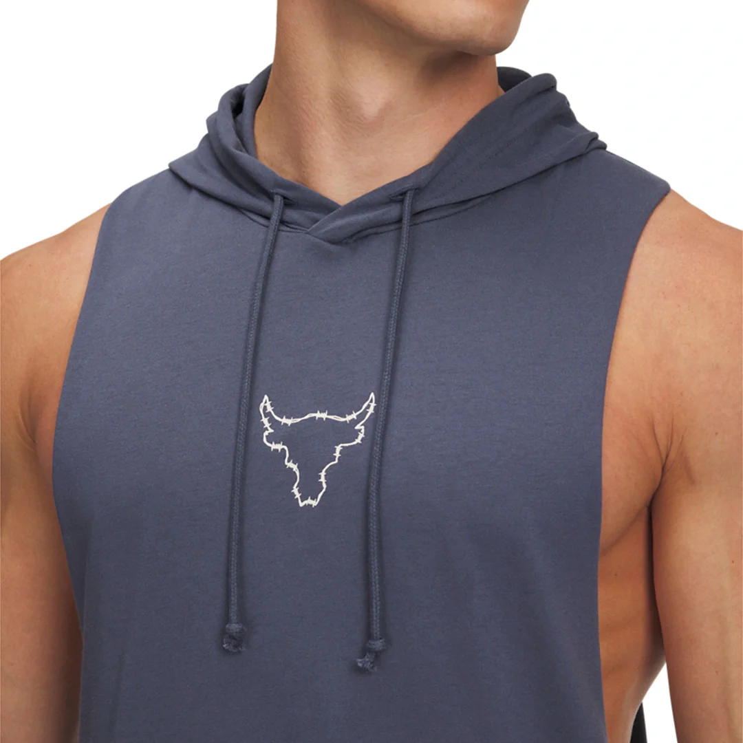 Under Armour Men Project Rock Q3PO Sleeveless Hoodie | 6005048-044 - Image 3