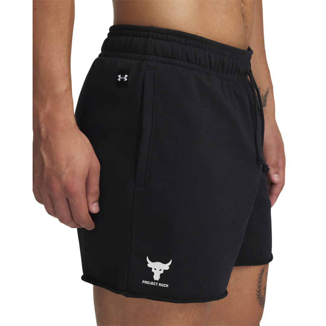 Under Armour Men Project Rock Terry Shorts | 1385937-002 - Image 3