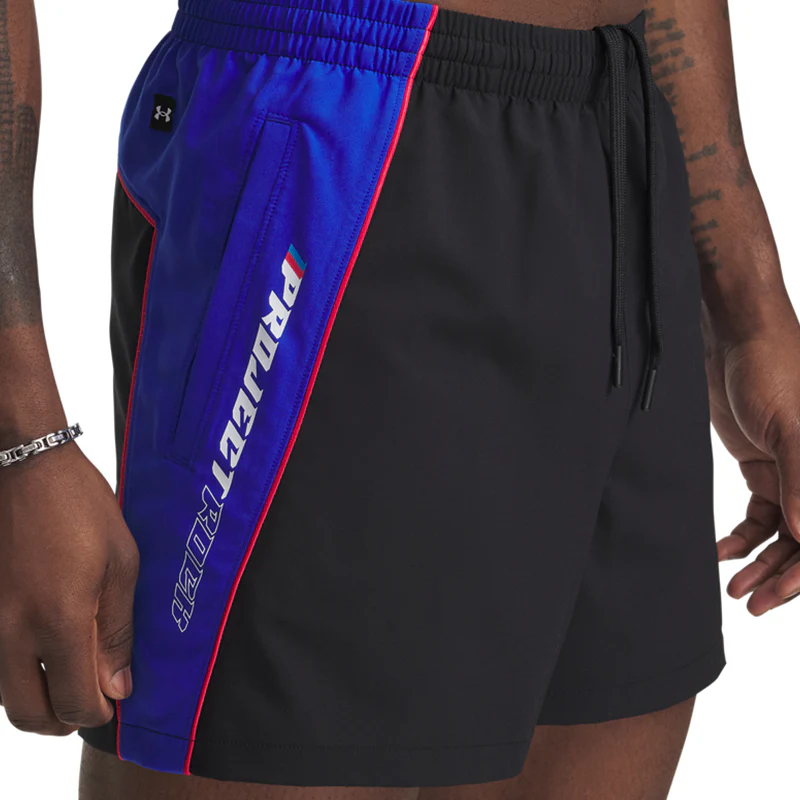 Under Armour Men Project Rock Woven Colorblock Shorts | 1389919-001 - Image 3