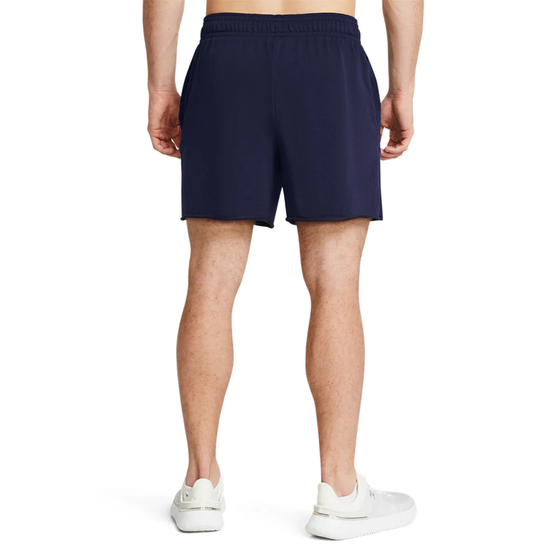 Under Armour Men Rival Terry 6" Shorts | 1382427-410 - Image 2