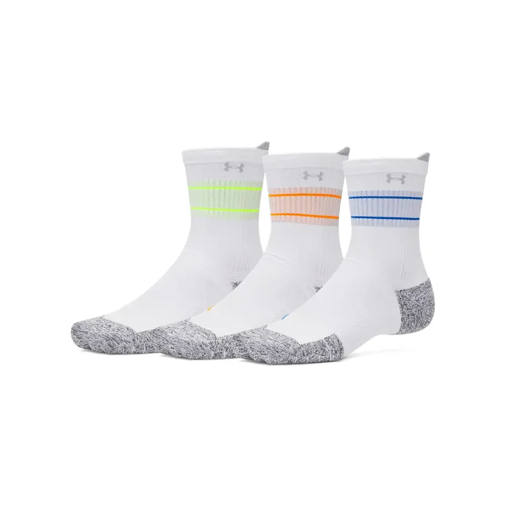 Under Armour Unisex ArmourDry Run Cushion 3 Pair Crew | 1387043-103 - Image 3