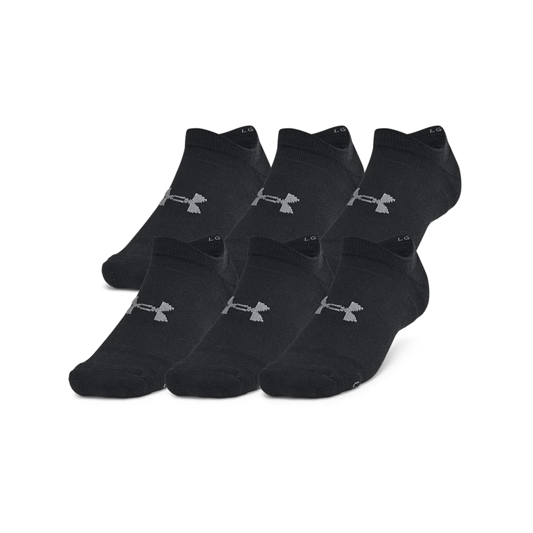 Under Armour Unisex Essential Cushion 6 Pair No Show | 1387057-001 - Image 3