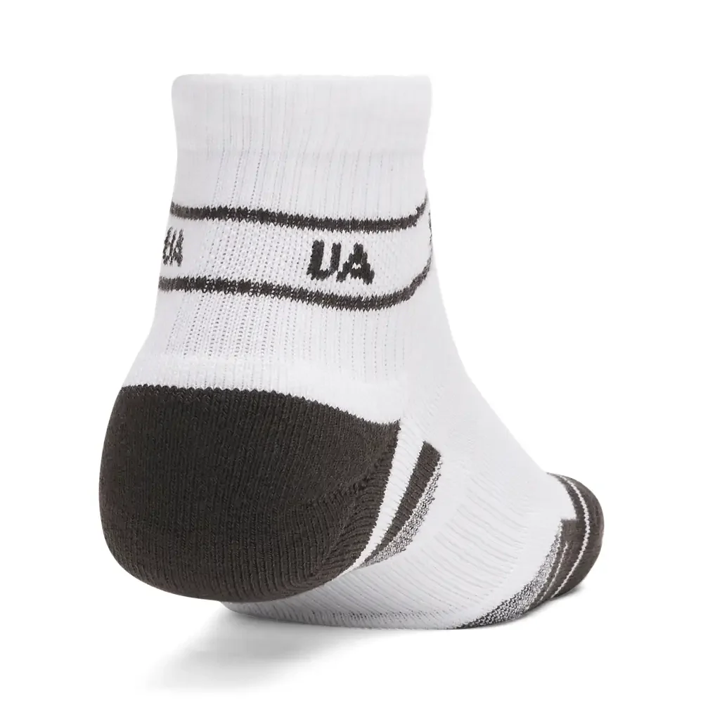 Under Armour Unisex Performance Tech Novelty 3 Pair Quarter Socks | 1382943-108 - Image 2