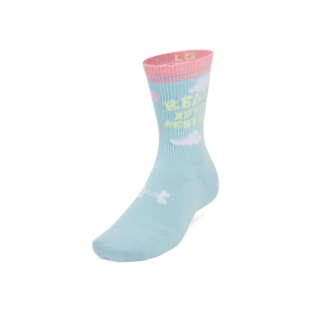 Under Armour Unisex Sportswear Cotton NV Crew Socks | 1390130-494A - Image 2