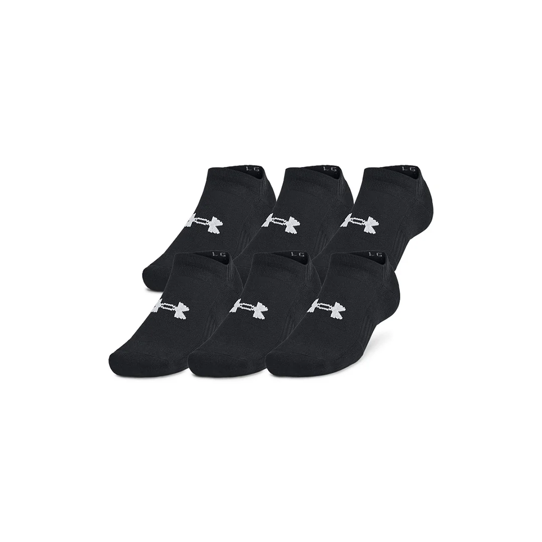 Under Armour Unisex Training Cotton 3-Pack No Show Socks | 1386313-001 - Image 3