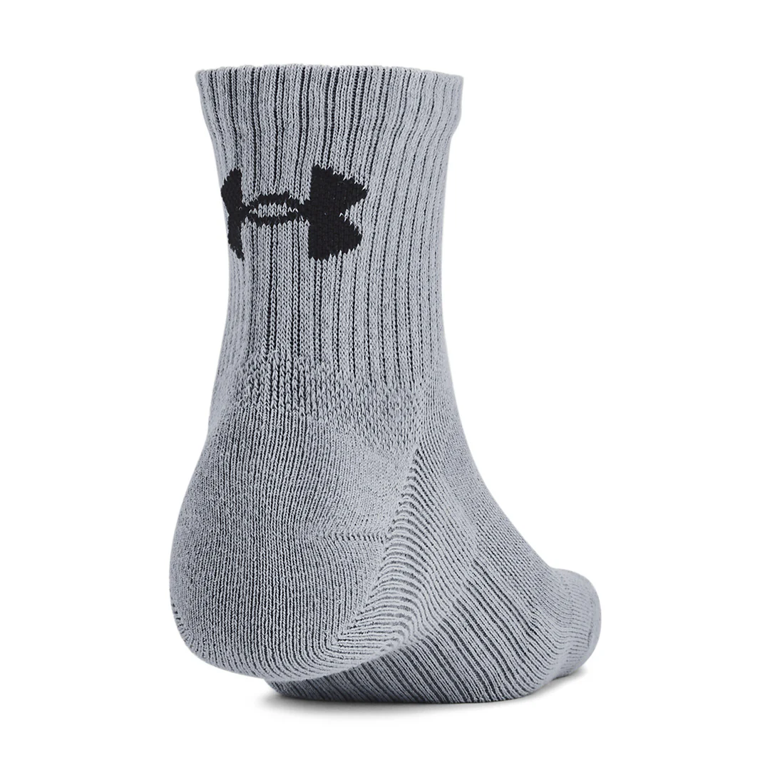 Under Armour Unisex Training Cotton 3-Pack Quarter Socks | 1386372-035 - Image 2