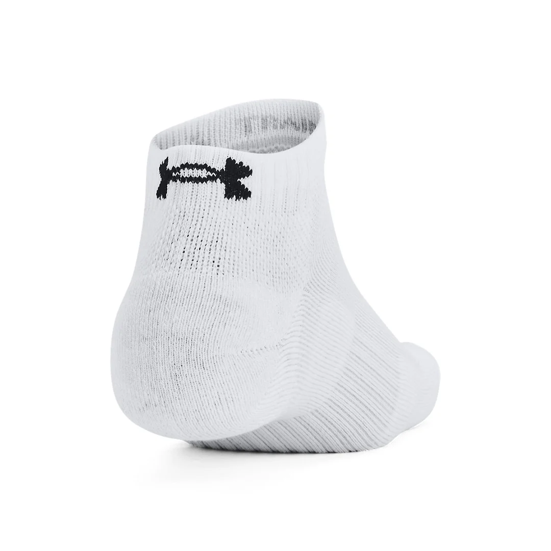 Under Armour Unisex Training Cotton 3 Pair Low Cut Socks | 1386312-100 - Image 2