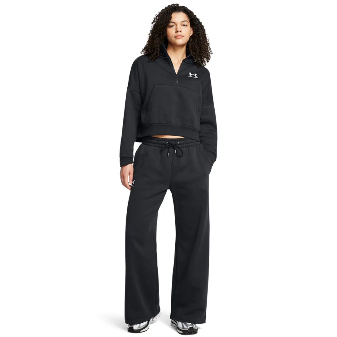 Under Armour Women Icon Fleece Wide Leg Pants | 1386497-001 - Image 5