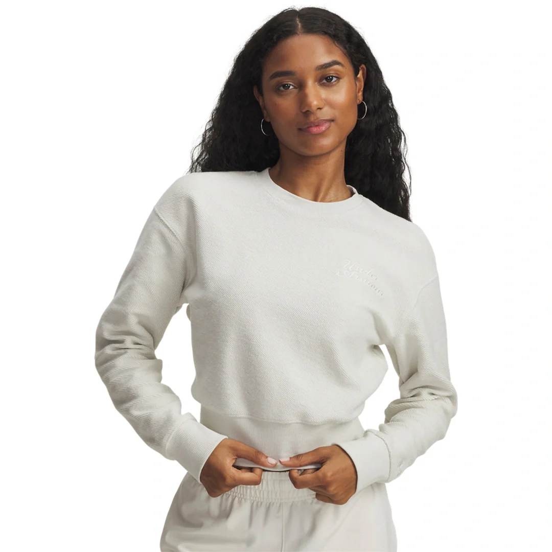 Under Armour Women Icon Terry Varsity Crew | 6003680-110