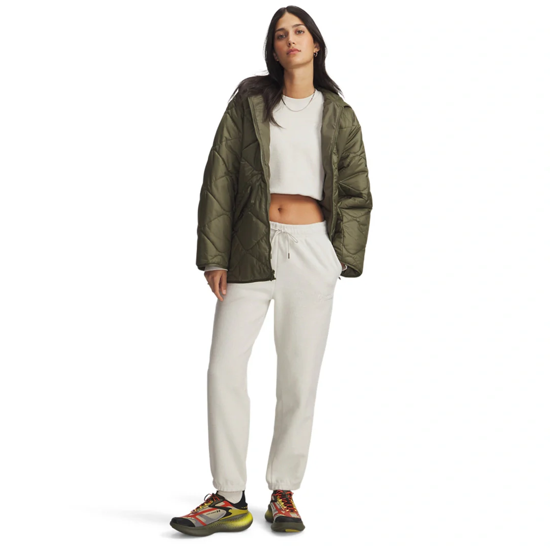 Under Armour Women Icon Terry Varsity Jogger | 6004858-110 - Image 3