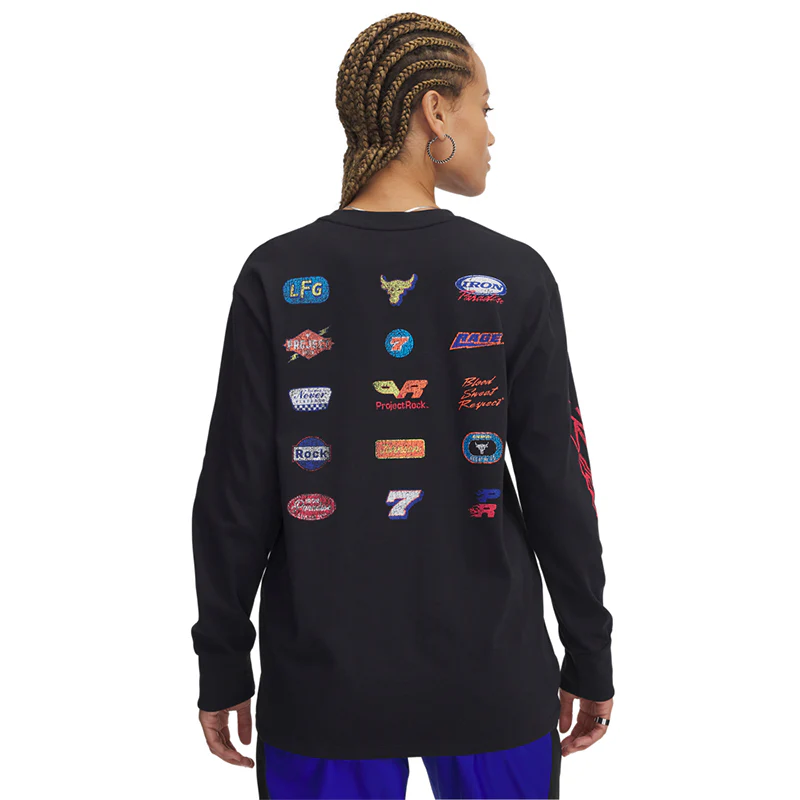 Under Armour Women Project Rock Campus Long Sleeve | 1389700-001 - Image 2