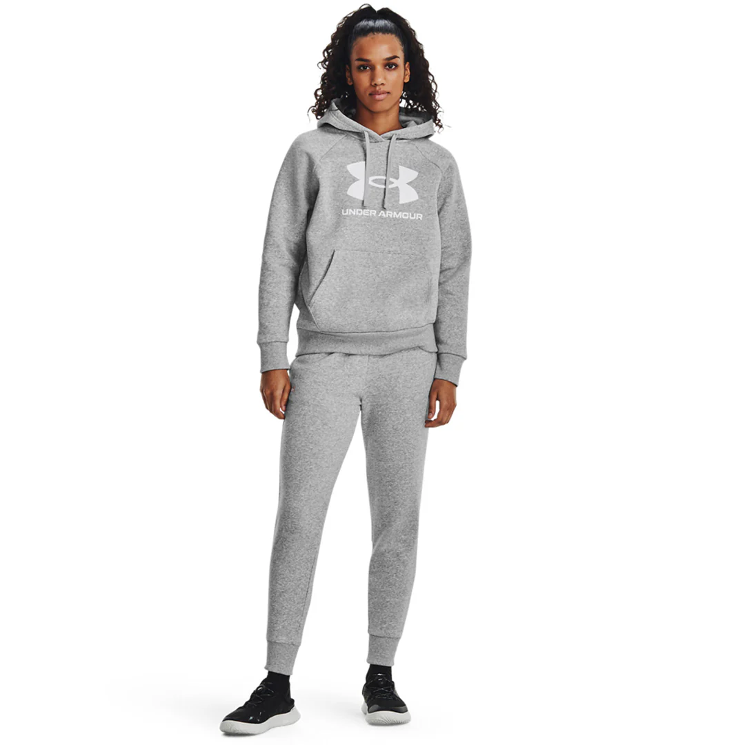 Under Armour Women Rival Fleece Big Logo Hoodie | 1379501-012 - Image 5