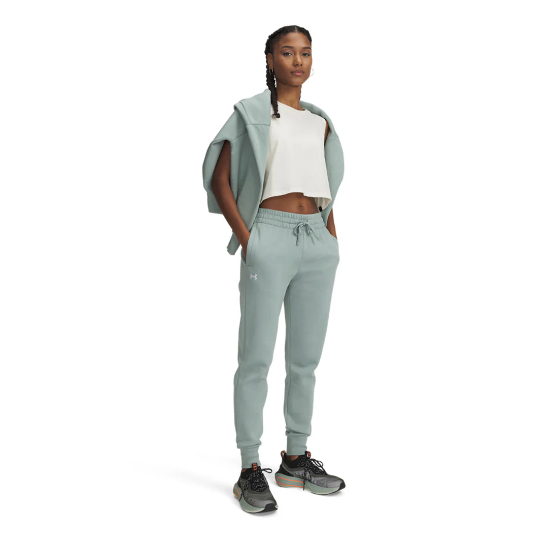 Under Armour Women Rival Fleece Joggers | 1379438-348 - Image 3